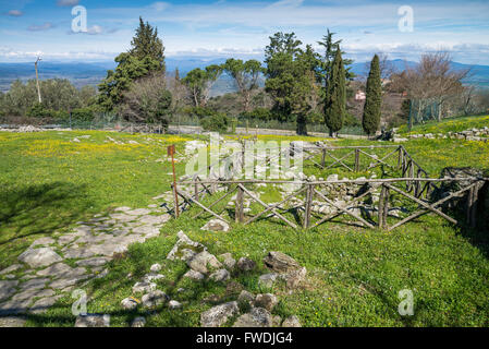 Etrurian ruins, Vetulonia, Tuscany, Italy, EU, Europe Stock Photo