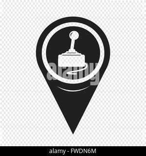 Map Pointer Game Controller Icon Stock Vector Image & Art - Alamy