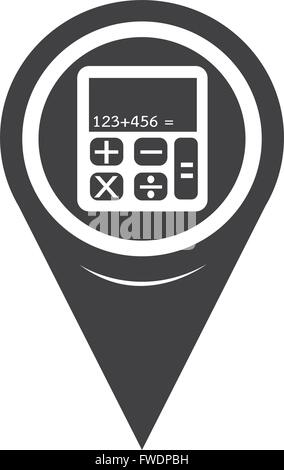 Map Pointer Calculator Icon Stock Vector Image & Art - Alamy