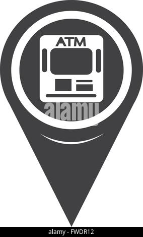 Map Pointer ATM Icon Stock Vector