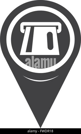 Map Pointer ATM Icon Stock Vector