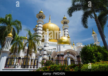 The Ubudiah Mosque is Perak's royal mosque, and is located in the royal town of Kuala Kangsar, Perak, Malaysia. Stock Photo