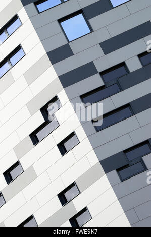 Diagonal lines defining an abstract modern architecture background. Empty copy space for editor's text. Stock Photo