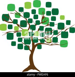 Abstract Vector Green Tree Illustration Stock Vector Image & Art - Alamy