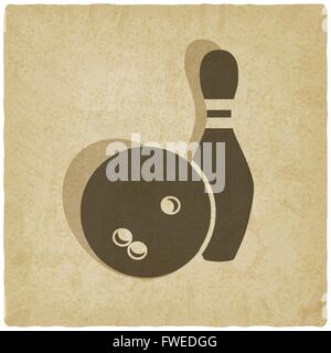 bowling old background - vector illustration. eps 10 Stock Vector