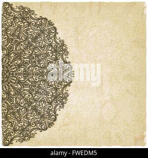 Ornate mehndi old background - vector illustration. eps 10 Stock Vector