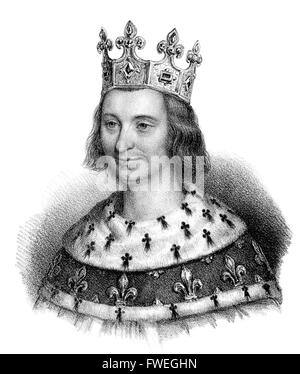 Louis IX or Saint Louis, Ludwig IX., 1214-1270, a Capetian King of France Stock Photo