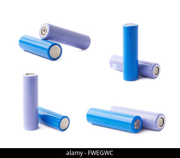 Two rechargeable batteries composition Stock Photo