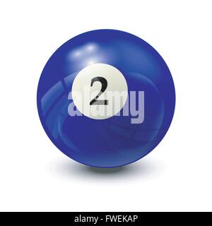 billiard ball 2- realistic vector design Stock Vector
