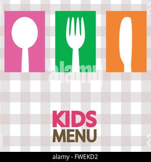 kids menu background design illustration Stock Vector