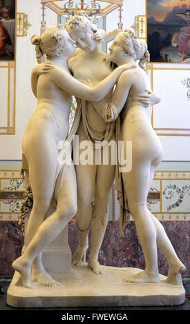 Antonio Canova (1757-1822). Italian sculptor. The Three Graces, 1813-1816. The State Hermitage Museum. Saint Petersburg. Russia. Stock Photo
