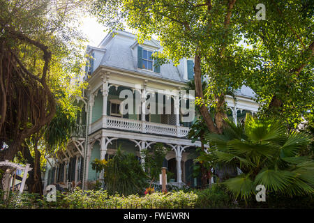 Colonial house in Key West, Florida, United States of America, North America Stock Photo