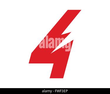 Flash Four Mark Stock Vector