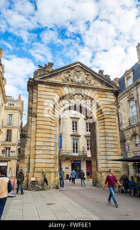 Porte Dijeaux. Dijeaux is a city gate in Gironde district of Bordeaux, capital of Aquitaine. France Stock Photo