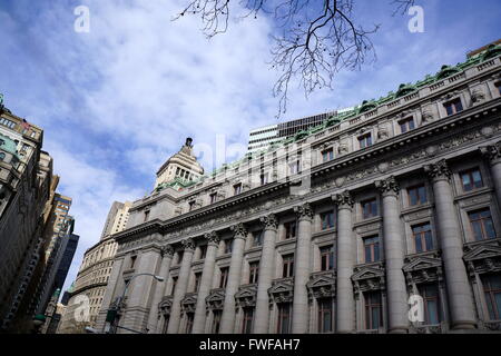 A side view of The National Museum of American Indian, New York City, NY, USA Stock Photo