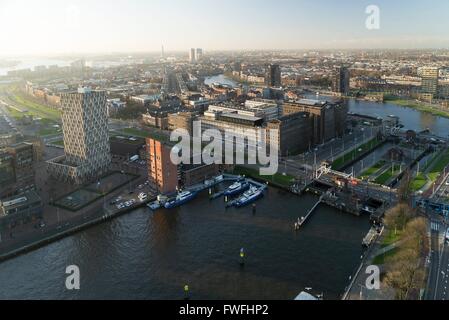 View from the observation tower Euromast, 08.01.2016 Stock Photo