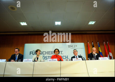 Vienna, Austria. 5th Apr, 2016. Swiss Justice Minister Simonetta ...