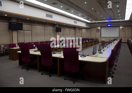 Prepare Meeting room for seminar Stock Photo