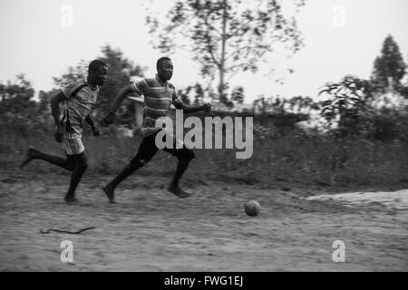 Street soccer, Democratic Republic of Congo Stock Photo