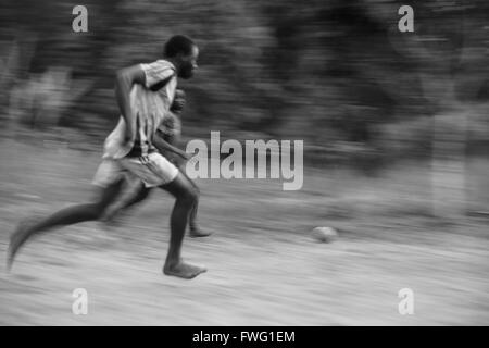 Street soccer, Democratic Republic of Congo Stock Photo