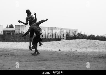 Street soccer, Democratic Republic of Congo Stock Photo