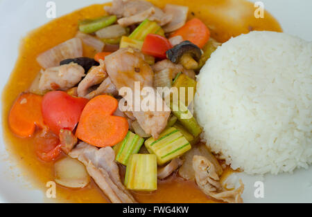 Sweet and sour sauce fried with pork Stock Photo