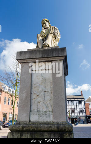 Statue of Dr Samuel Johnson in Market Street, Lichfield, Staffordshire Stock Photo