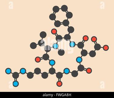 Cilengitide cancer drug molecule, illustration Stock Photo - Alamy