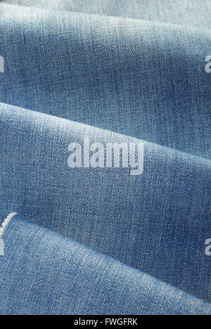 blue jeans denim fabric material Stock Photo