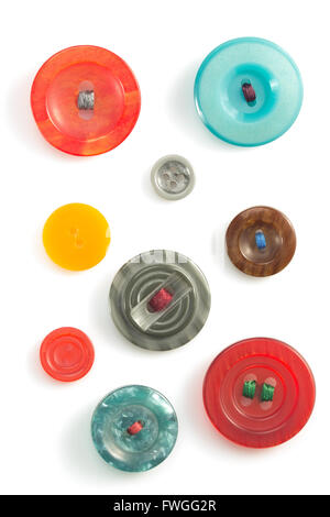 clothes buttons isolated on white background Stock Photo