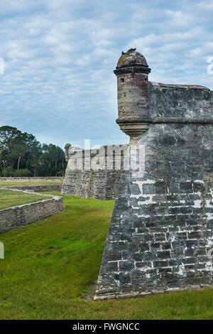 Castillo de San Marcos, St. Augustine, oldest continuously occupied European-established settlement, Florida, USA Stock Photo
