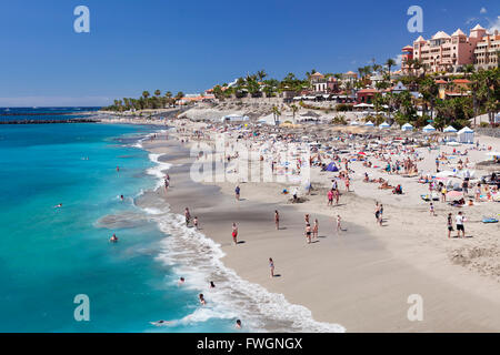 Playa del Duque beach at Costa Adeje, Tenerife, Canary Islands, Spain, Atlantic, Europe Stock Photo