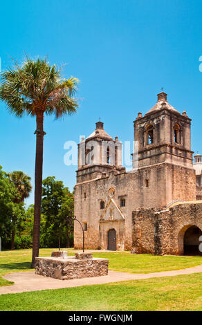 Mission Nuestra Senora de la Purisima Concepcion, Mission Concepcion, San Antonio, Texas, United States of America Stock Photo