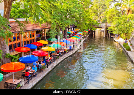 San Antonio River Walk, San Antonio, Texas, United States of America, North America Stock Photo