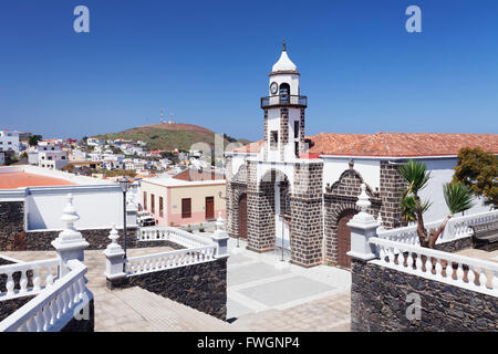 Iglesia Santa Maria de la Concepcion church, Valverde, UNESCO biosphere reserve, El Hierro, Canary Islands, Spain, Europe Stock Photo