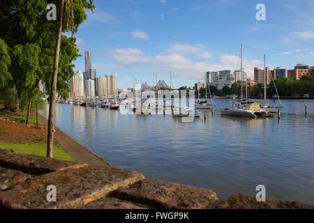 Brisbane River and Story Bridge, Brisbane, Queensland, Australia, Oceania Stock Photo