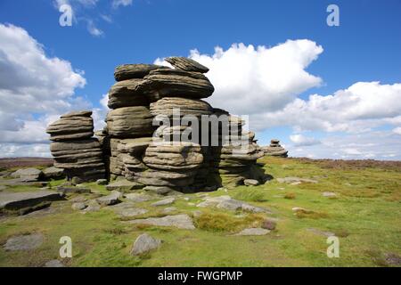 Salt Cellar Rock on Derwent Edge, Peak District National Park, Derbyshire, England, United Kingdom, Europe Stock Photo