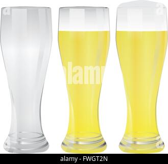 Illustration Vector Graphic Glass Wheat Beer for the creative use in graphic design Stock Vector