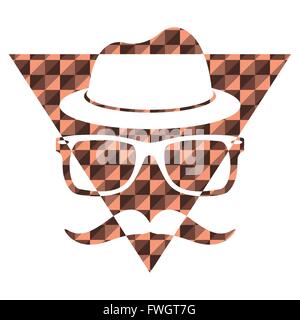 Illustration Vector Graphic Triangle Checked Hipster for different purpose in web and graphic design Stock Vector