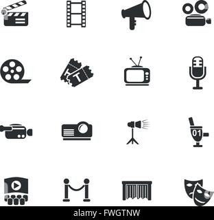cinema web icons for user interface design Stock Vector Image & Art - Alamy