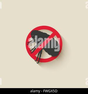 flea warning sign - vector illustration. eps 10 Stock Vector
