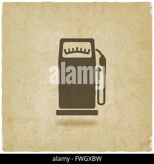 gasoline pump old background - vector illustration. eps 10 Stock Vector