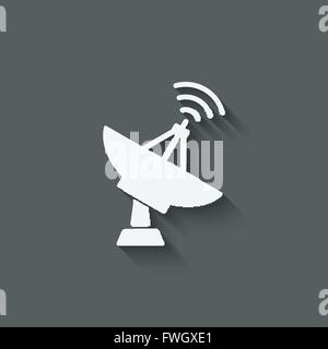 parabolic antenna symbol - vector illustration. eps 10 Stock Vector