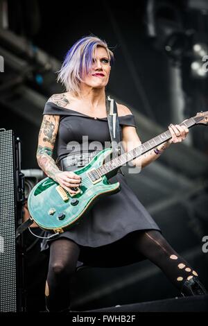 Landgraaf, Netherlands 11th june 2016  Skillet perform live at Pinkpop Festival 2016 Credit:  Roberto Finizio/ Alamy Live News Stock Photo