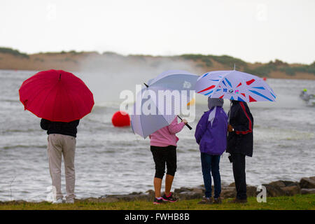 British Summer Jetski Championships sporting events , Round 3 Crosby Marine Lake,  Lakeside Adventure marina Centre; freestyler jetskiers - Jet Ski Ra Stock Photo