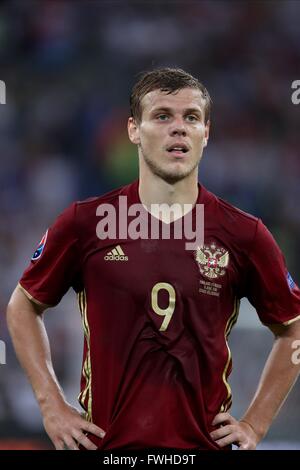 RUSSIA'S ALEKSANDR KOKORIN  ENGLAND V RUSSIA  ENGLAND V RUSSIA, EURO 2016 GROUP B  STADE VELODROME, MARSEILLE, FRANCE  12 June 2016  GAY96490      ENGLAND V RUSSIA, EURO 2016 Group B 11/06/2016        WARNING! This Photograph May Only Be Used For Newspaper And/Or Magazine Editorial Purposes. May Not Be Used For Publications Involving 1 player, 1 Club Or 1 Competition  Without Written Authorisation From Football DataCo Ltd.  For Any Queries, Please Contact Football DataCo Ltd on +44 (0) 207 864 9121 Stock Photo