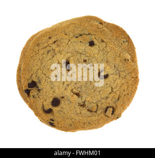 Top view of a chocolate chip gluten-free cookie isolated on a white background. Stock Photo