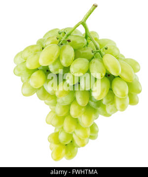 green grapes isolated on the white background. Stock Photo