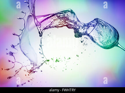 wine splash on colorful background. Stock Photo