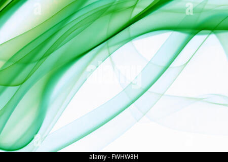 green smoke on the white background. Stock Photo